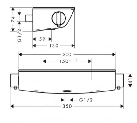 Термостат для душа Hansgrohe Ecostat Select 13161400 белый/хром