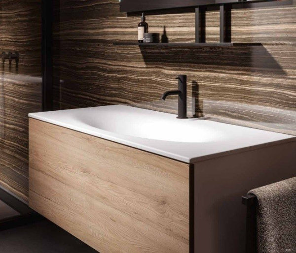 Тумба без раковины Kerasan Shape 9325K3 дуб белая