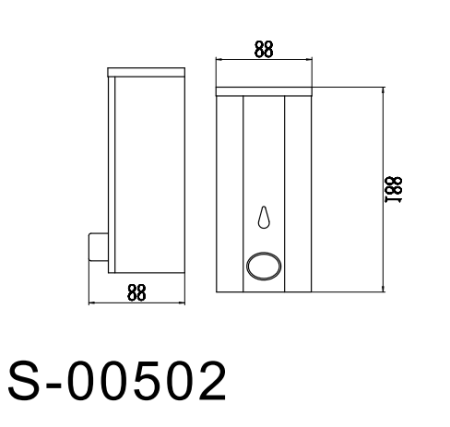 Дозатор для жидкого мыла 0,7 л Savol S-00502
