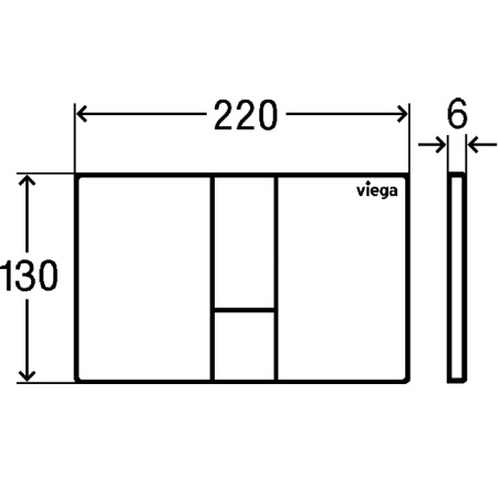 Клавиша смыва Viega Prevista 773267