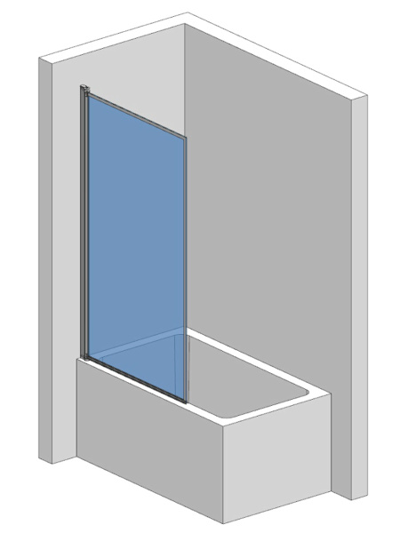 Шторка на ванну AQUAme AQM2859-L