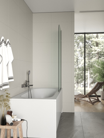 Шторка для ванны 80 см Agger A02-080TCR прозрачное