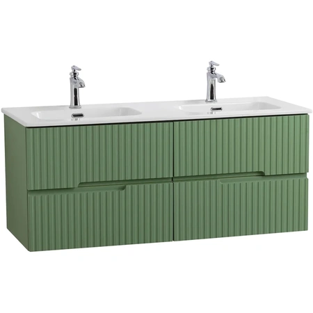 Тумба под раковину Cezares DUET-N-1200-4C-SO-2-PS-P Фисташковый софт