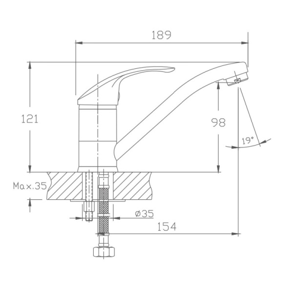 Смеситель для кухни Haiba HB4536 Смеситель для кухни Haiba HB4536