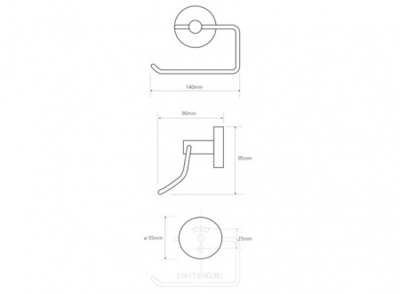 Держатель туалетной бумаги,  Правая Bemeta Omega 104112042R