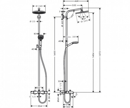 Душевая система Hansgrohe Crometta 27320000
