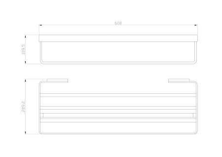 Полотенцедержатель с полкой WONZON & WOGHAND LOTTE, хром WW-8381A