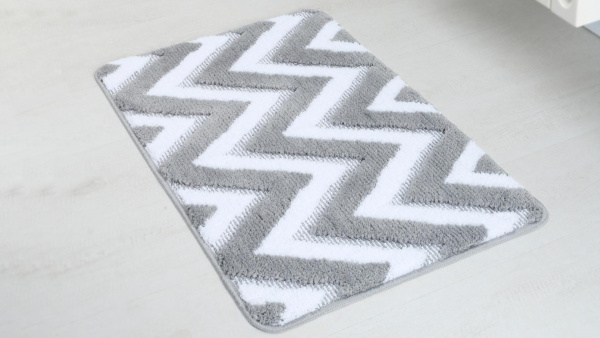 Коврик для ванной Fixsen River  серый 50х80 см.  FX-5004K