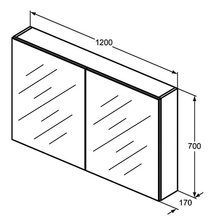 Зеркало-шкаф Ideal Standard Mirror&Light 120 см T3593AL