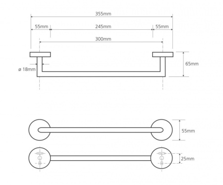 Полотенцедержатель Bemeta Dark 104204010