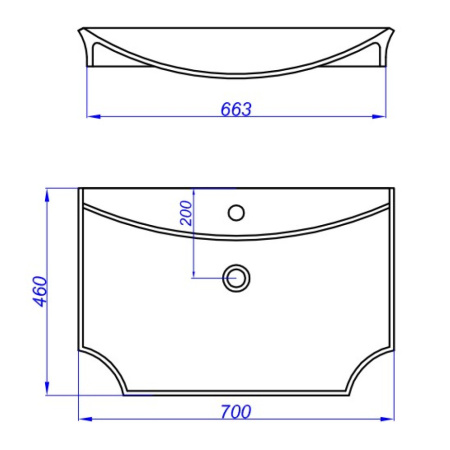 Раковина Aqwella LaDonna LAD.07.04.D,белая
