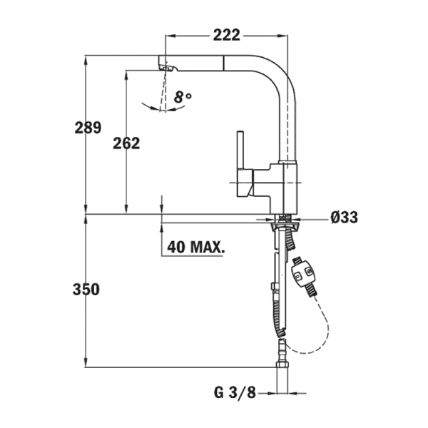 Смеситель для кухни Teka Pro 539381200 хром