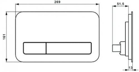 Клавиша смыва Villeroy&Boch ViConnect 922400RE (белое стекло)