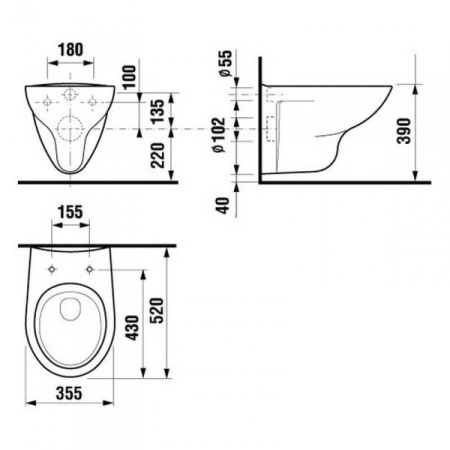 Комплект унитаза и инсталяции Roca Victoria 893100000