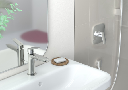 Смеситель для раковины без донного клапана Hansgrohe Logis 71253000 хром