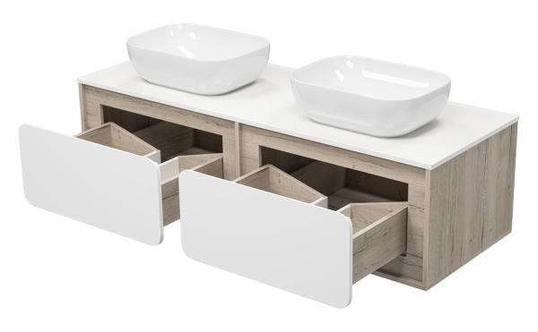 Тумба под раковину Misty Дубль 150  П-Дуб-09150-372Я