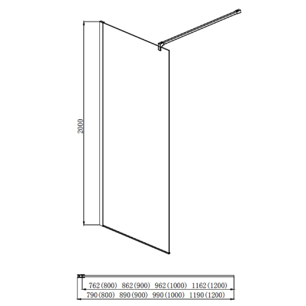 Душевая перегородка Aquatek 90 AQ WIW 09020BL