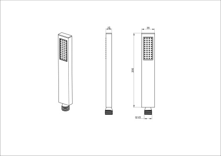 Лейка для душа WONZON & WOGHAND, хром WW-88SC06-CR