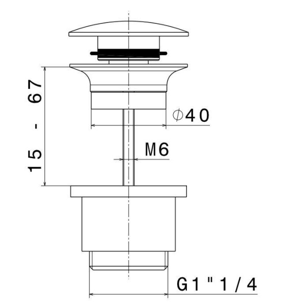 Донный клапан для раковины Kerama Marazzi Muse 230KM.21.018