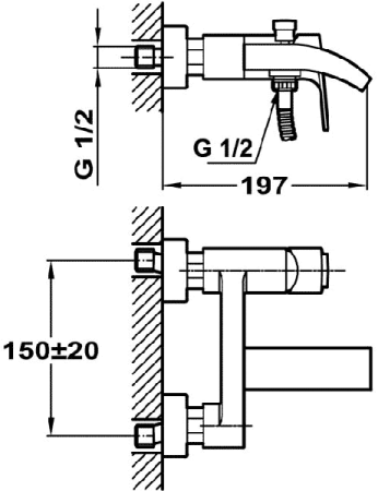Смеситель для ванны Teka PALMA 651011200 (65.101.12.00)