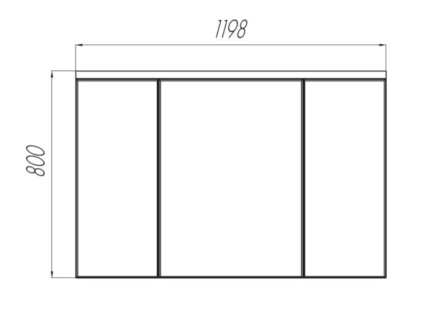 Зеркальный шкаф Aquaton Брук 120 белый 1A200802BC010