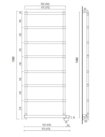 Полотенцесушитель MARGAROLI SOLE 5423708SAB