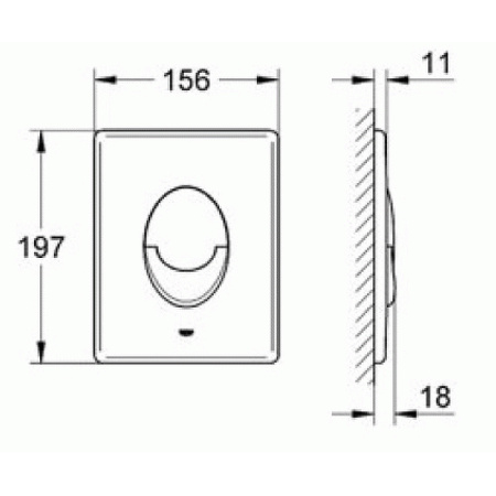 Клавиша смыва Grohe Skate Air 38505 BL0 (38505BL0) черный матовый