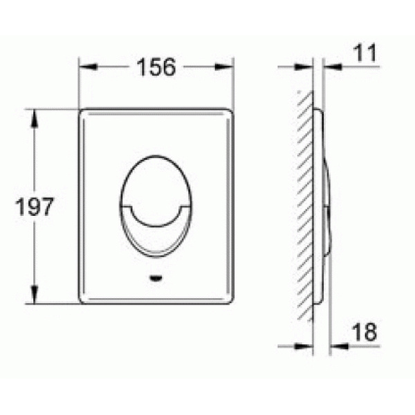 Клавиша смыва Grohe Skate Air 38505 BL0 (38505BL0) черный матовый