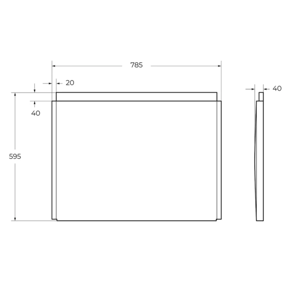 Боковая панель для акриловой ванны с крепежом CEZARES EM-F-80-SP-W37