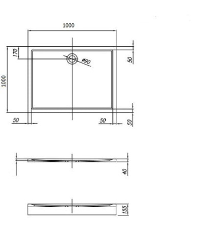 Душевой поддон Kolpa-san Flamenco 100x100