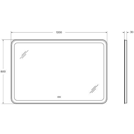 Зеркало c RGB подсветкой (120х80) Cezares CZR-SPC-MC-1200-800-RGB-TCH