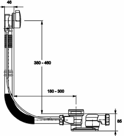 Слив-перелив Jacob Delafon Doble E6D015-CP