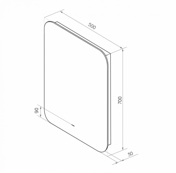 Зеркало с теплой подсветкой Art&Max Ravenna AM-Rav-500-700-DS-C