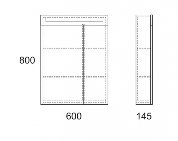 Зеркальный шкаф Nyborg 60 с LED подсветкой OW06.05.00