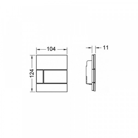 Панель смыва для писсуара клавиша позолоченная TЕСЕ 9242808