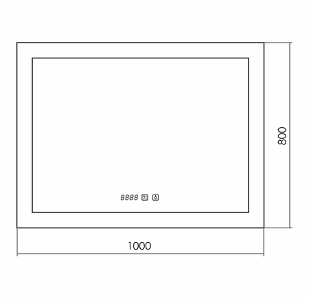Зеркало (100х80) Silver Mirrors Norma neo LED-00002498
