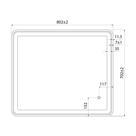 Зеркало IDDIS Cloud 80 см (CLO8000i98)