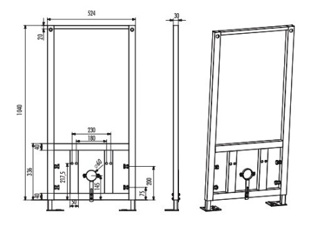 Инсталляция для биде Creavit GBM500.01