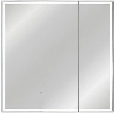 Зеркало-шкаф с подсветкой Style Line Квартет (80x80) СС-00002375 белый