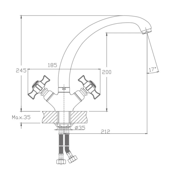 Смеситель для кухни Haiba HB4824