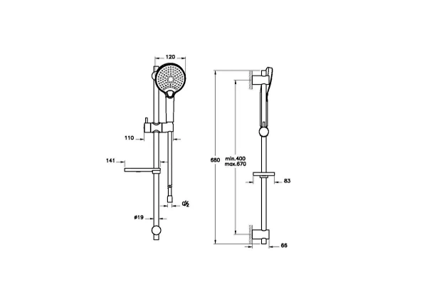 Душевой гарнитур Vitra Shower Sets A4574334EXP Душевой гарнитур Vitra Shower Sets A4574334EXP
