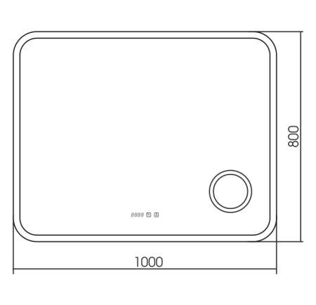 Зеркало (100х80) Silver Mirrors  Эльза LED-00002340