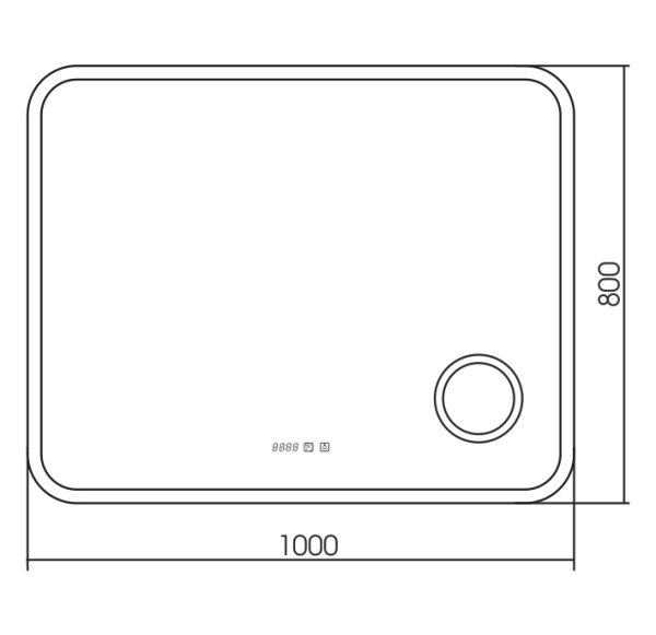 Зеркало (100х80) Silver Mirrors  Эльза LED-00002340
