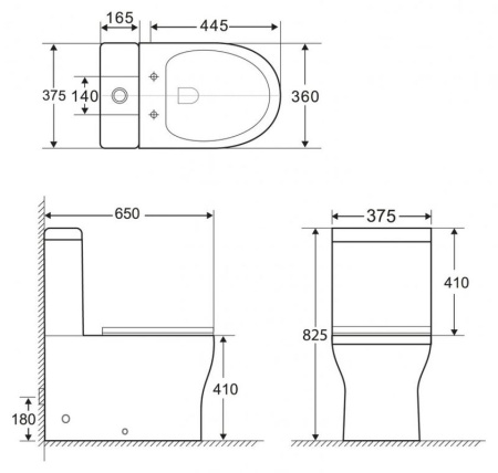 Унитаз напольный безободковый BelBagno ANCONA BB1224CPR-P