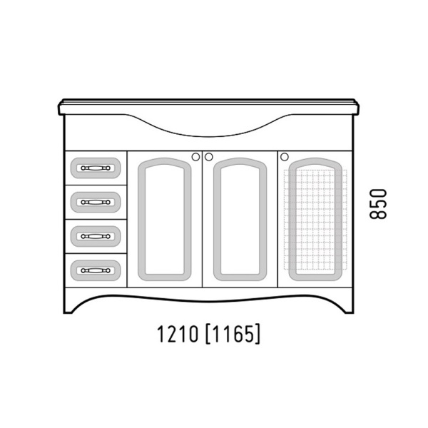 Тумба напольная Corozo Классика 120 SD-00000370