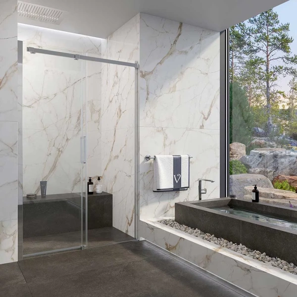 Душевая дверь (130x195) Veconi Vianno  VN70CH-130-01-C4