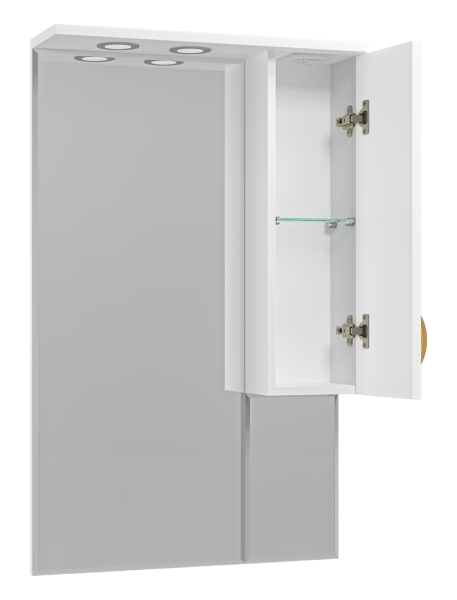 Зеркало-шкаф (63х100) Misty Амбра 65 правый П-Амб0265-0322ЯП