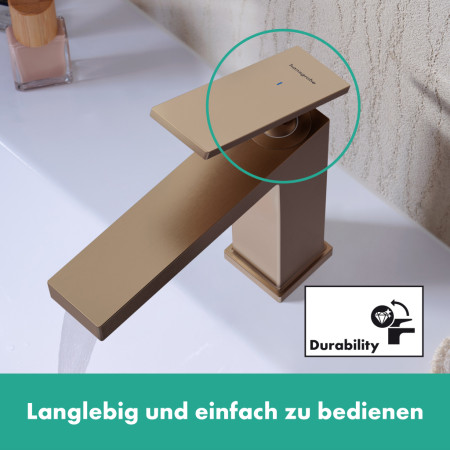 Кран для холодной воды без донного клапана Hansgrohe Tecturis E 73013140 шлифованная бронза