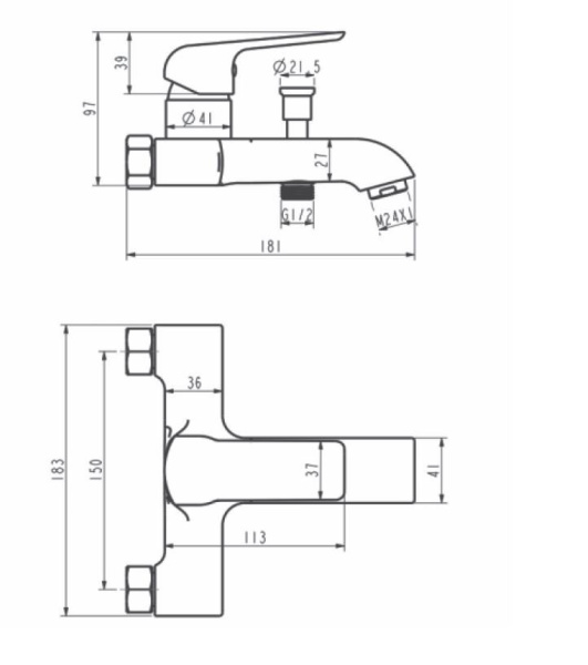 Смеситель для ванны ESKO DUBLIN DB 54