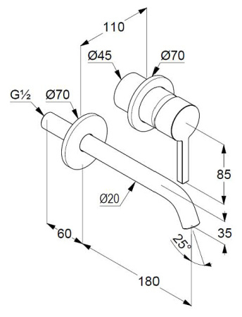 Смеситель для раковины KLUDI Nova Fonte Pura 202445315